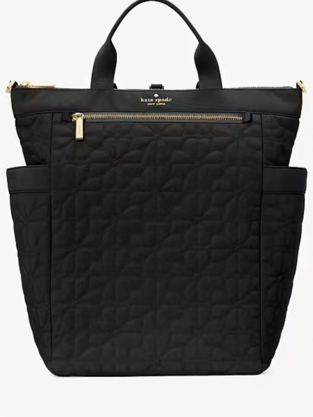 Kate Spade Flower Quilted Convertible Tote-Backpack with Gold Hardware - Picture 1 of 9